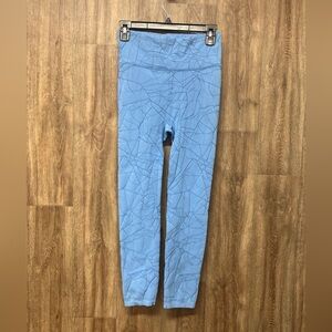 Sweaty Betty Blue Textured Seamless Workout Leggings